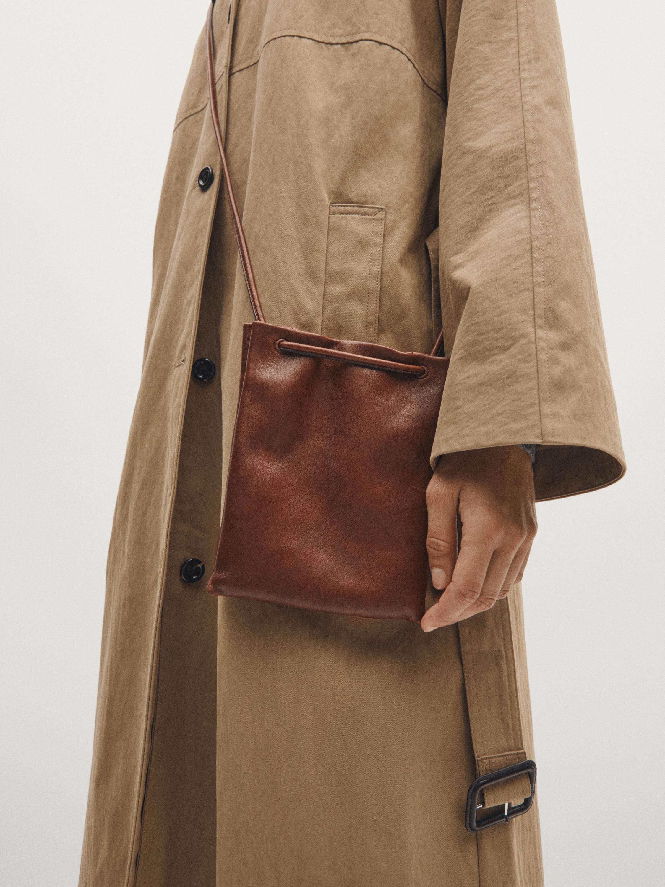 Nappa leather crossbody bag