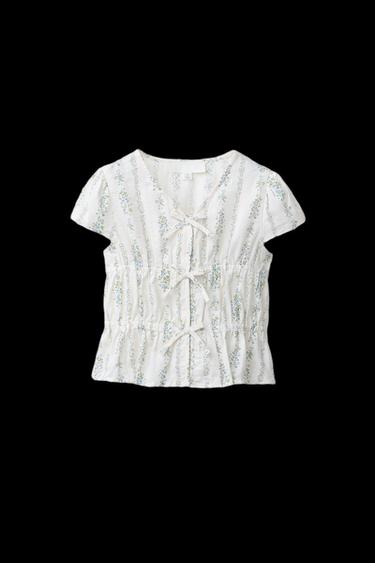 TOP ESTAMPADO FLORES - Crudo de Zara