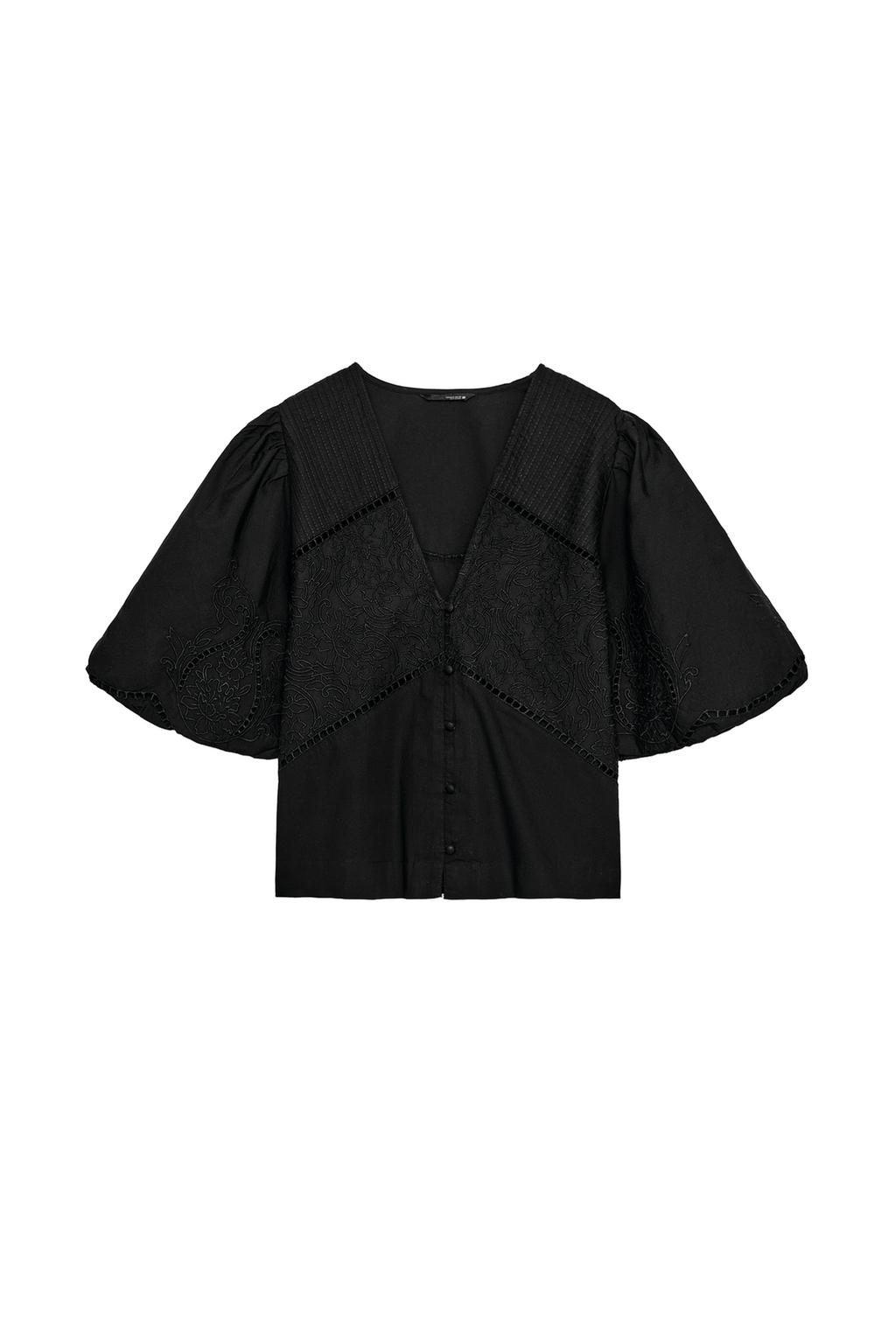 PUFF SLEEVE POPLIN TOP - image 3