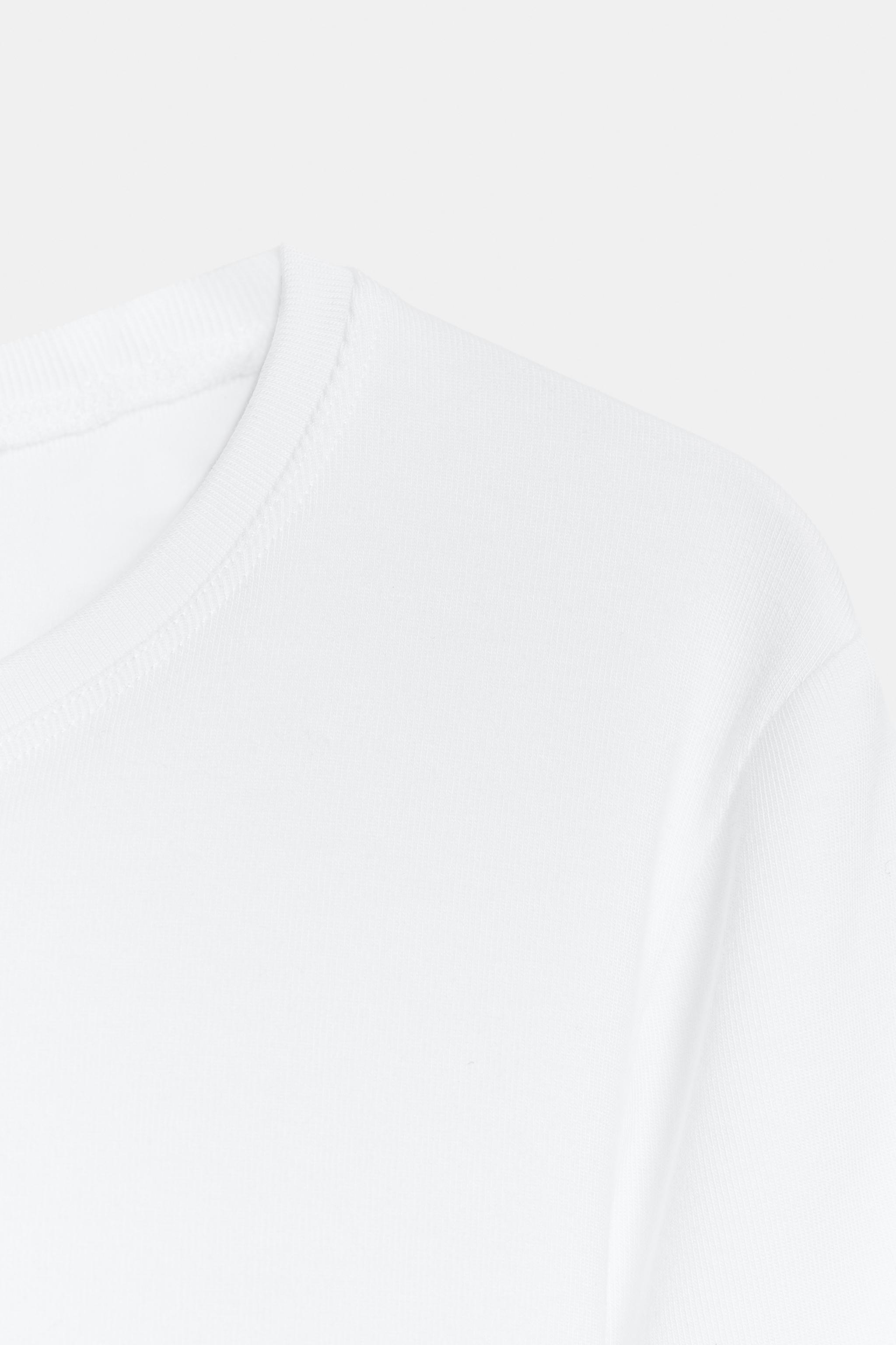 Zara BİSİKLET YAKA T-SHIRT görsel 4