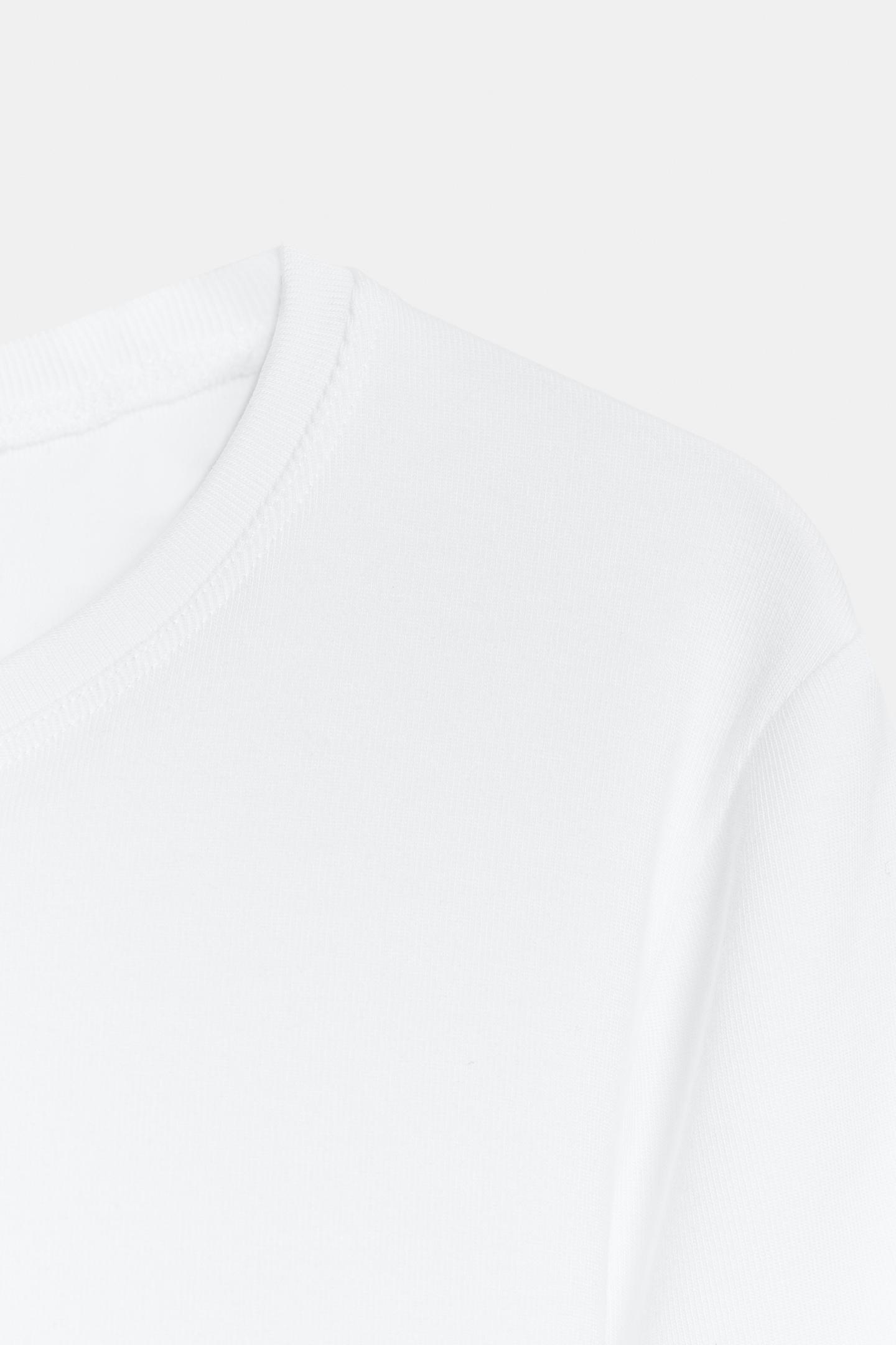 Женская футболка Zara Round Neck, цвет: Белый — фото 3