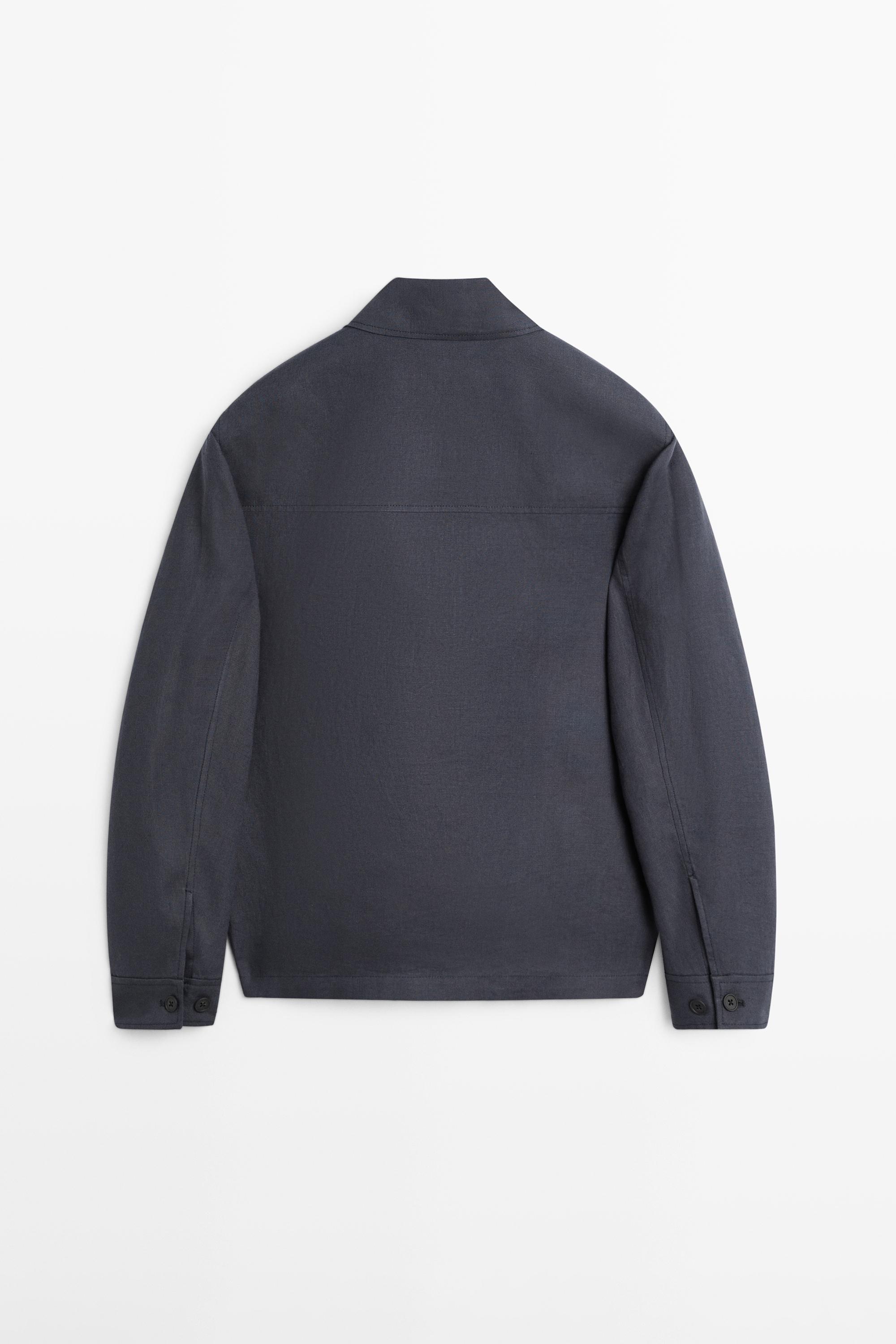 Lightweight linen jacket with pockets
