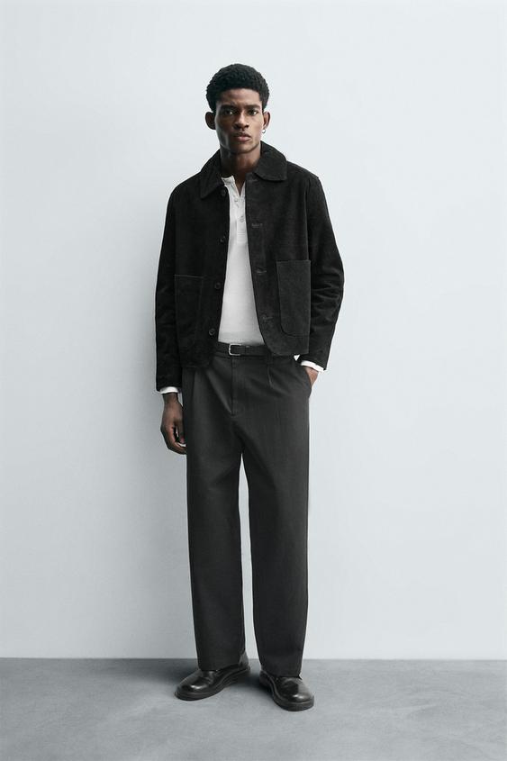 SPLIT SUEDE LEATHER JACKET