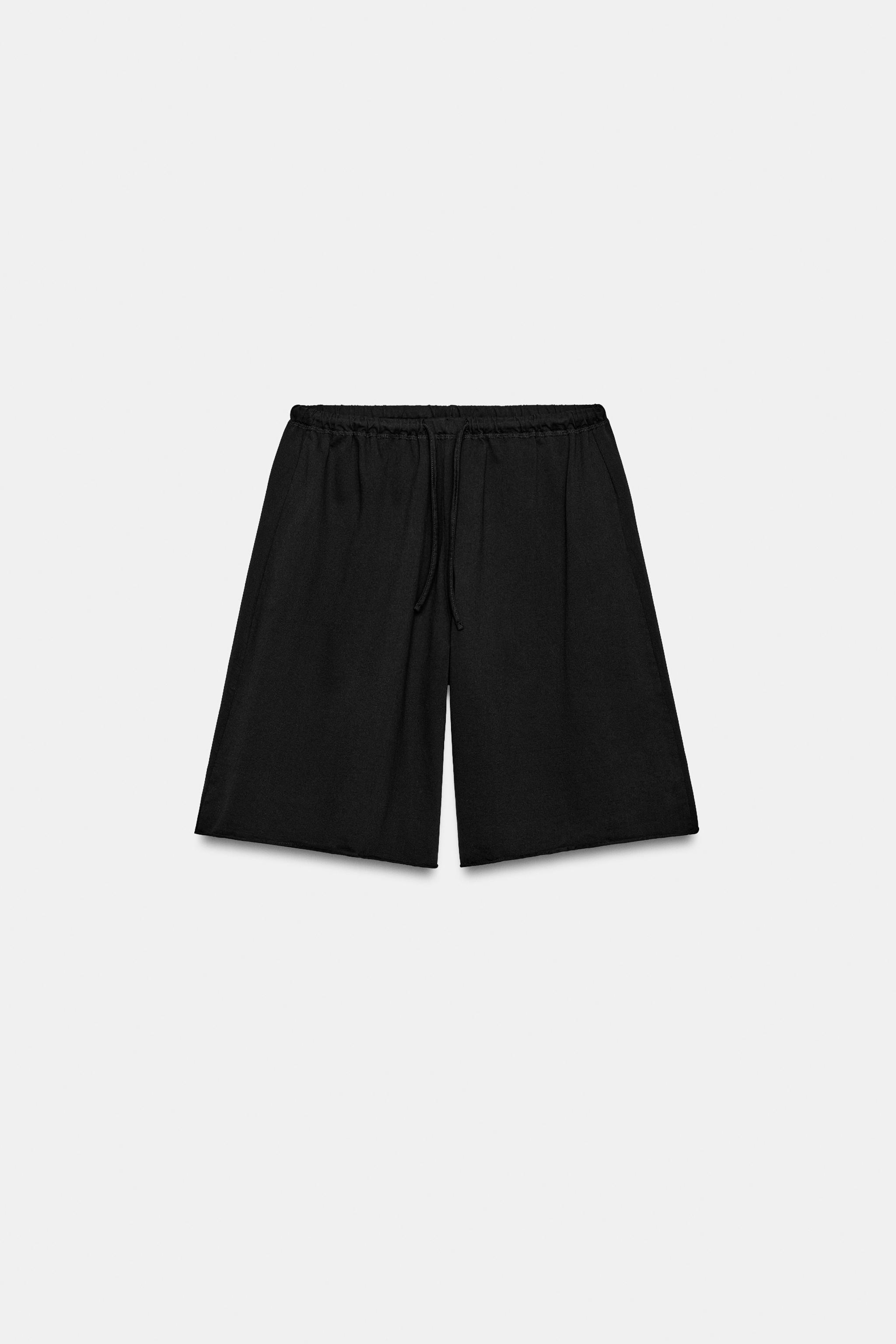 Zara COTTON DRAWSTRING SHORTS — фото 3