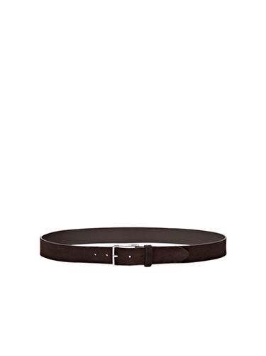 Zara Plush nappa leather belt with nickel buckle - Brown