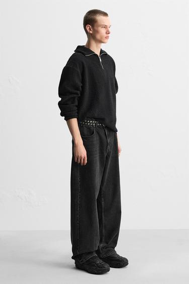 BASKET MATELASSÉE SANS LACETS - Noir de Zara - Image 1