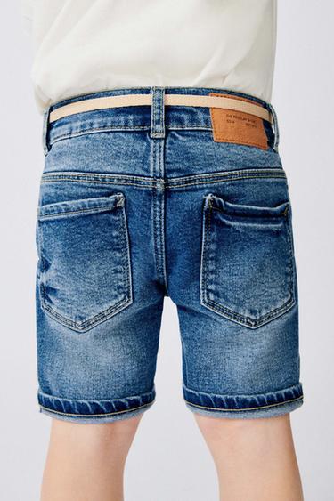 REGULAR DENIM BERMUDA SHORTS - Mid-blue by Zara