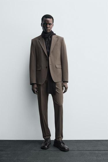 BLAZER TRAJE CONFORT - Marrón / Topo de Zara