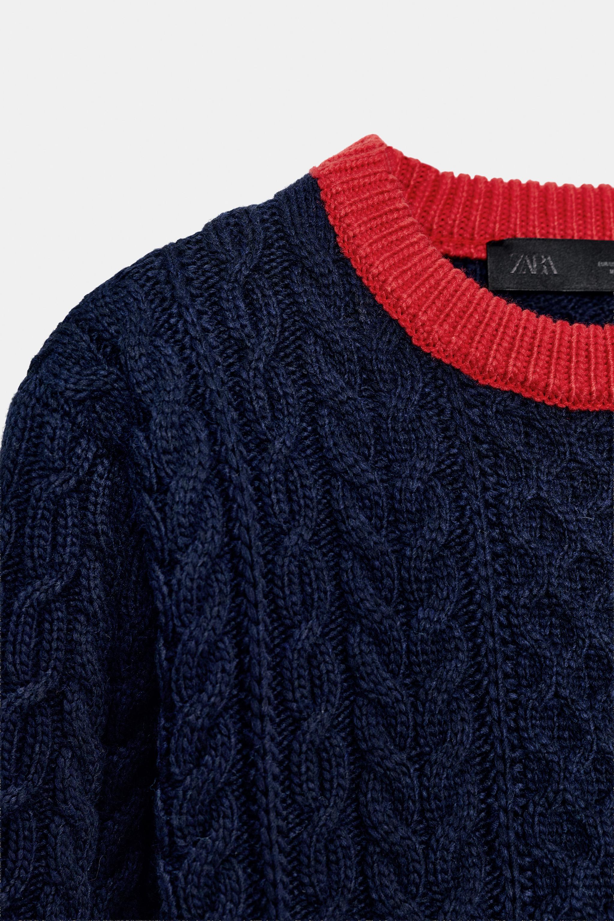 CABLE KNIT COLORBLOCK JUMPER