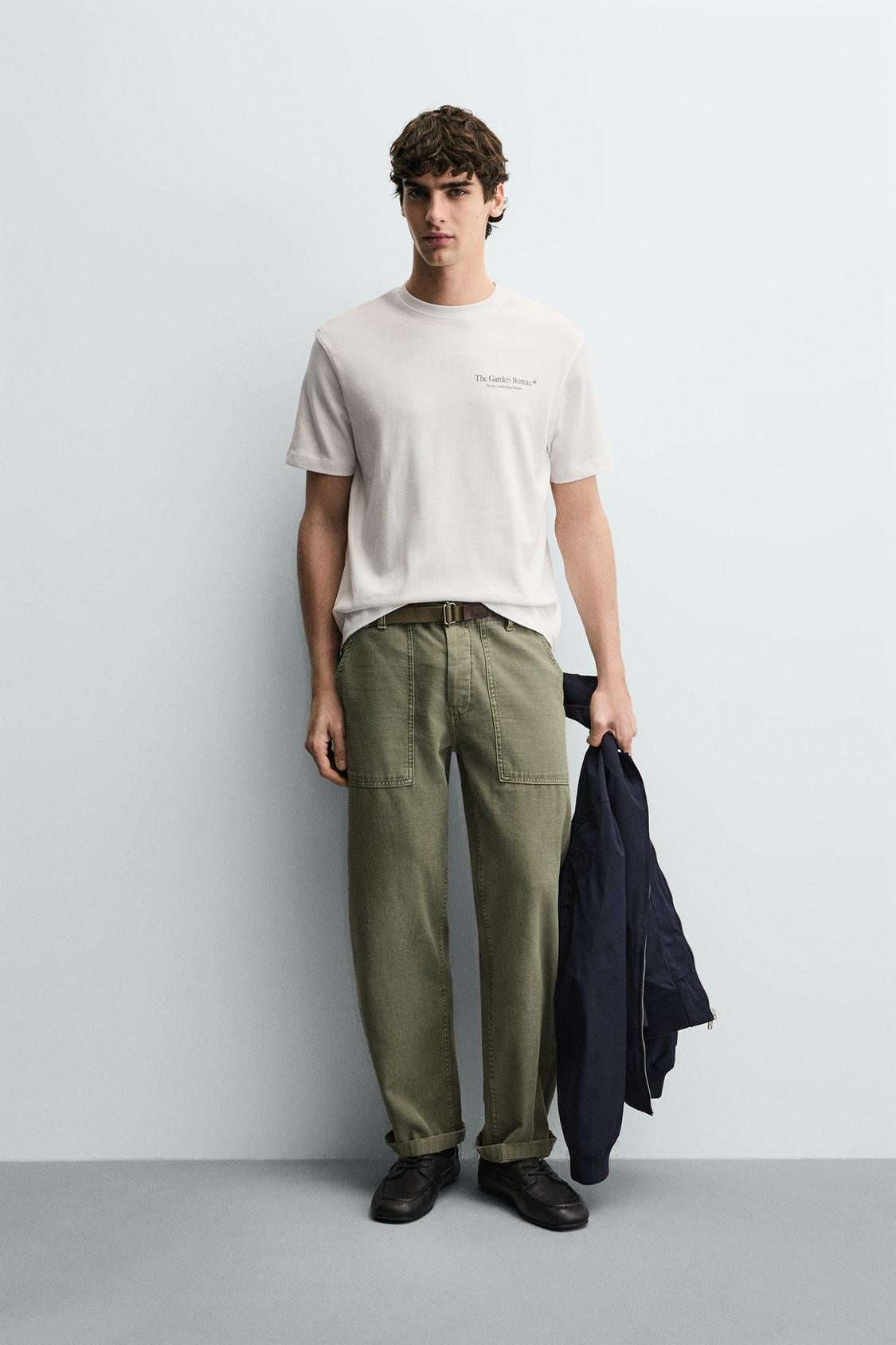 ФУТБОЛКА С КОНТРАСТНЫМ ПРИНТОМ ZARA