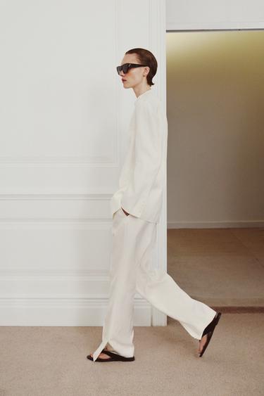 BLAZER À BOUTONNAGE CROISÉ ZW COLLECTION - Écru de Zara - Image 3