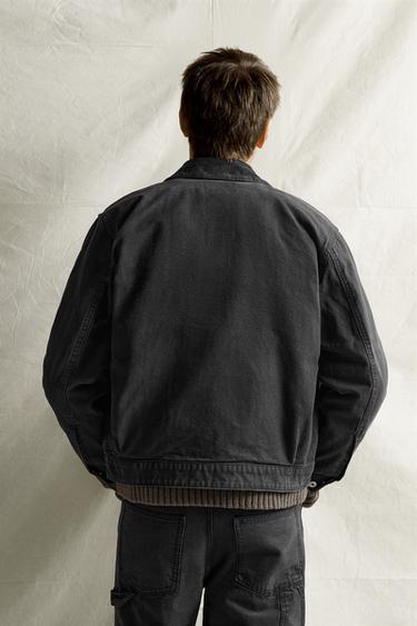 COMBINED COLLAR ZIP-UP JACKET — Black 2