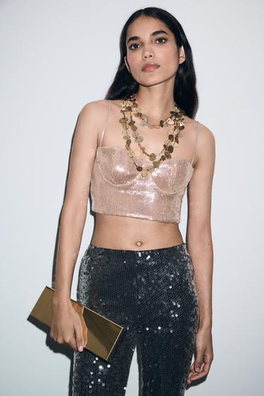 METALLIC RIGID CLUTCH BAG - Multicoloured by Zara