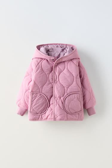PROVAN BUNDA S KAPUC WATER REPELLENT - Rov / Svtle fialov od Zara