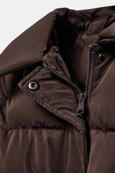 BLOUSON BOMBER MATELASSÉ À REVERS EFFET FOURRURE - Marron de Zara - Image 9