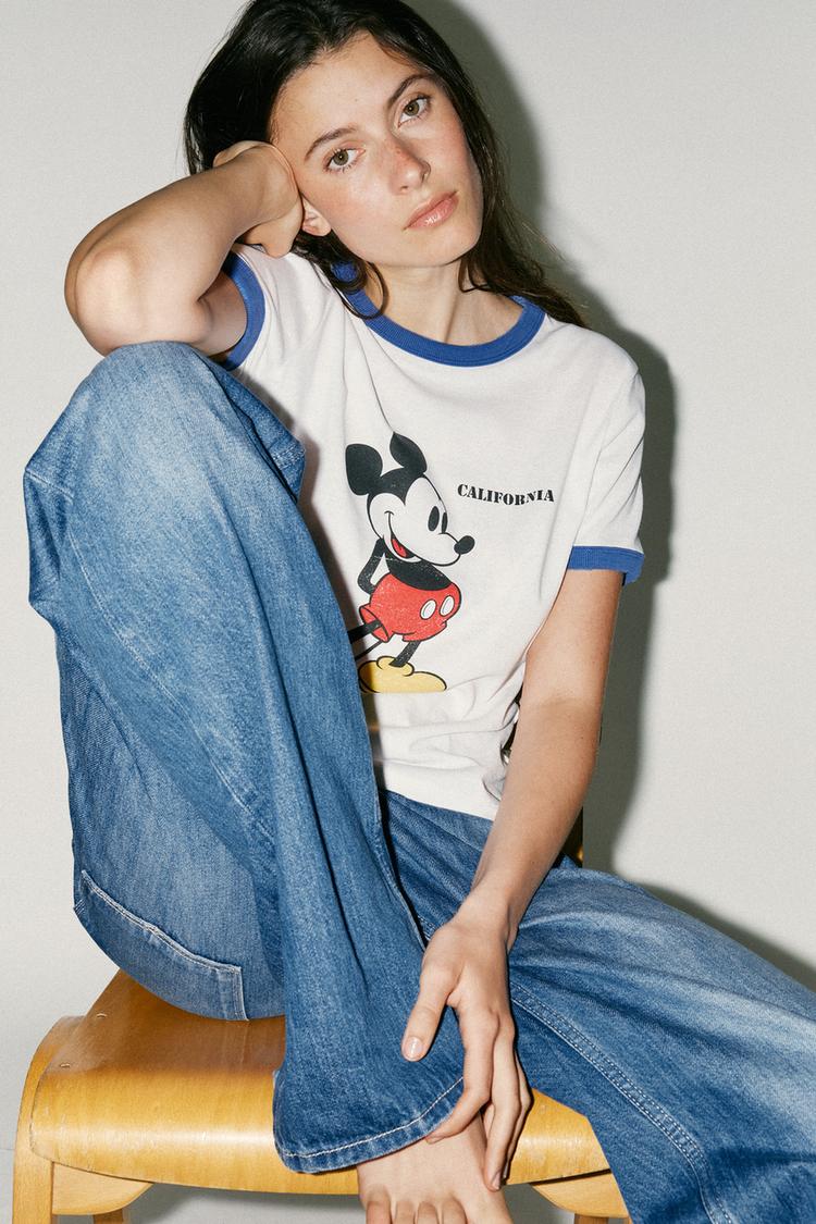 ミッキーマウス ©ディズニー Tシャツ - オフホワイト | ZARA Japan / 日本