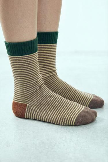 2-PACK OF STRIPED SOCKS - Multicoloured by Zara - Image 1