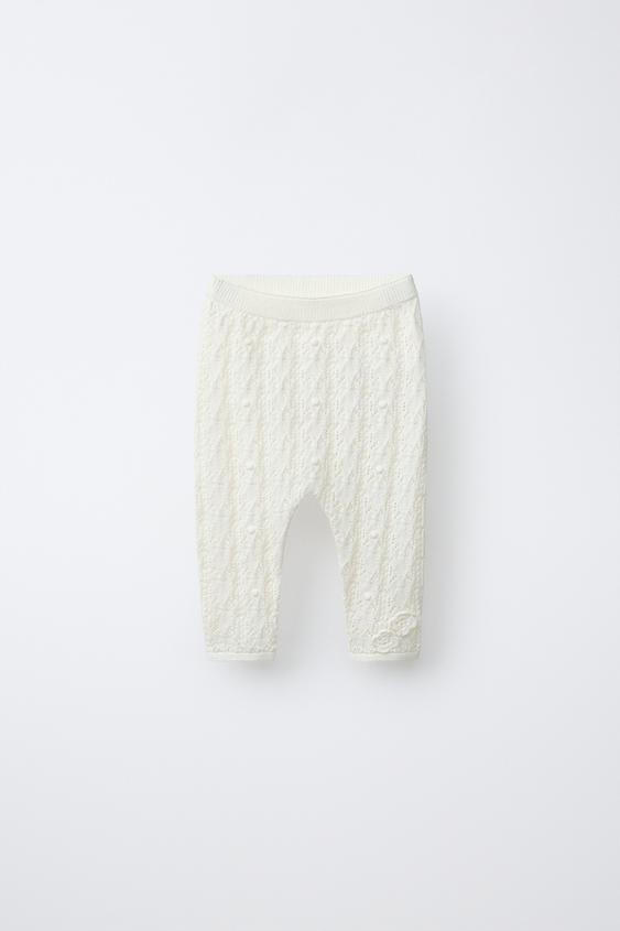OPEN-KNIT TROUSERS - Ecru by Zara - Image 0