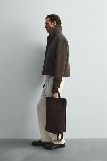 BLOUSON EN MÉLANGE DE LAINE ÉDITION LIMITÉE - Kaki foncé de Zara - Image 3