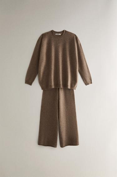 CASHMERE TROUSERS - Brown / Taupe by Zara - Image 3