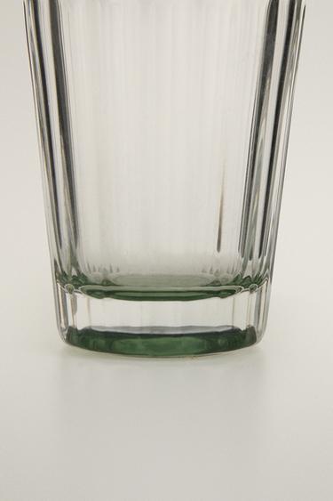 GOBELET VERRE RELIEF BASE COULEUR - Vert de Zara - Image 3