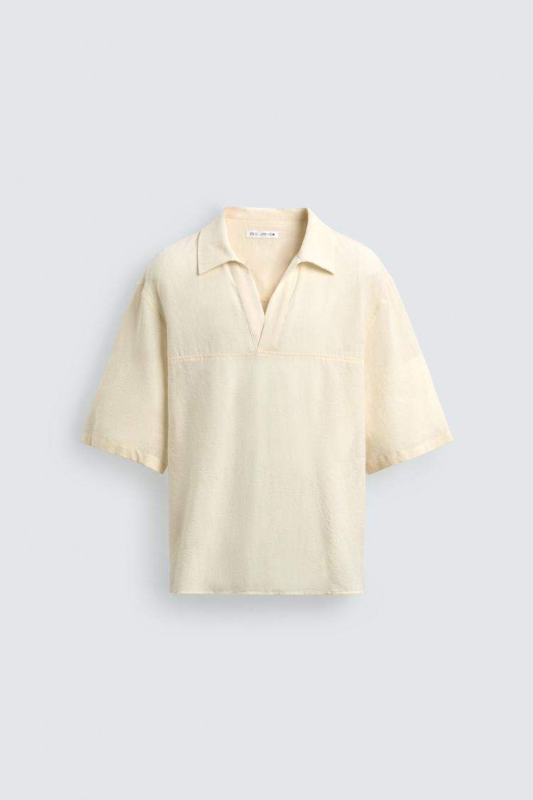 ZARA COTTON/VISCOSE POLO SHIRT