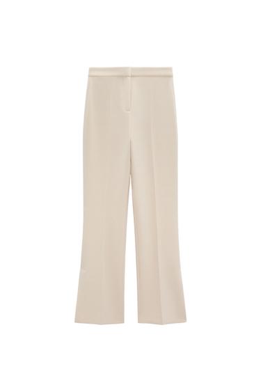 VENTED HEM STRAIGHT-LEG TROUSERS