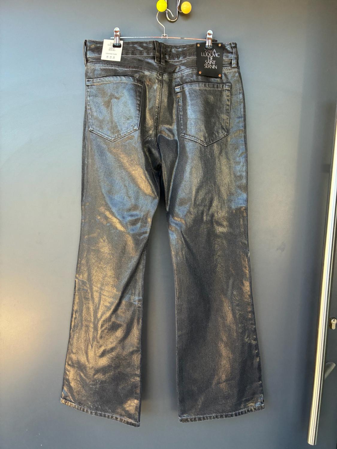 LUDOVIC DE SAINT SERNIN x ZARA WAXED LOW-RISE BOOTCUT JEANS - Image 3