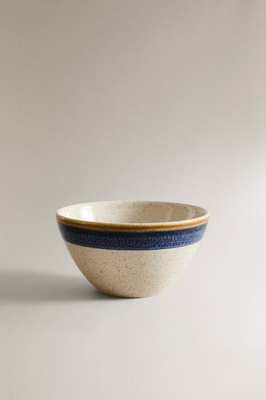 BOWL WITH CONTRAST RIM - Blue by Zara - Image 0