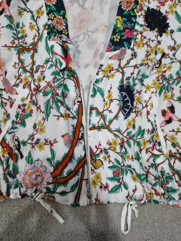 FLORAL CROPPED JACKET - Image 2