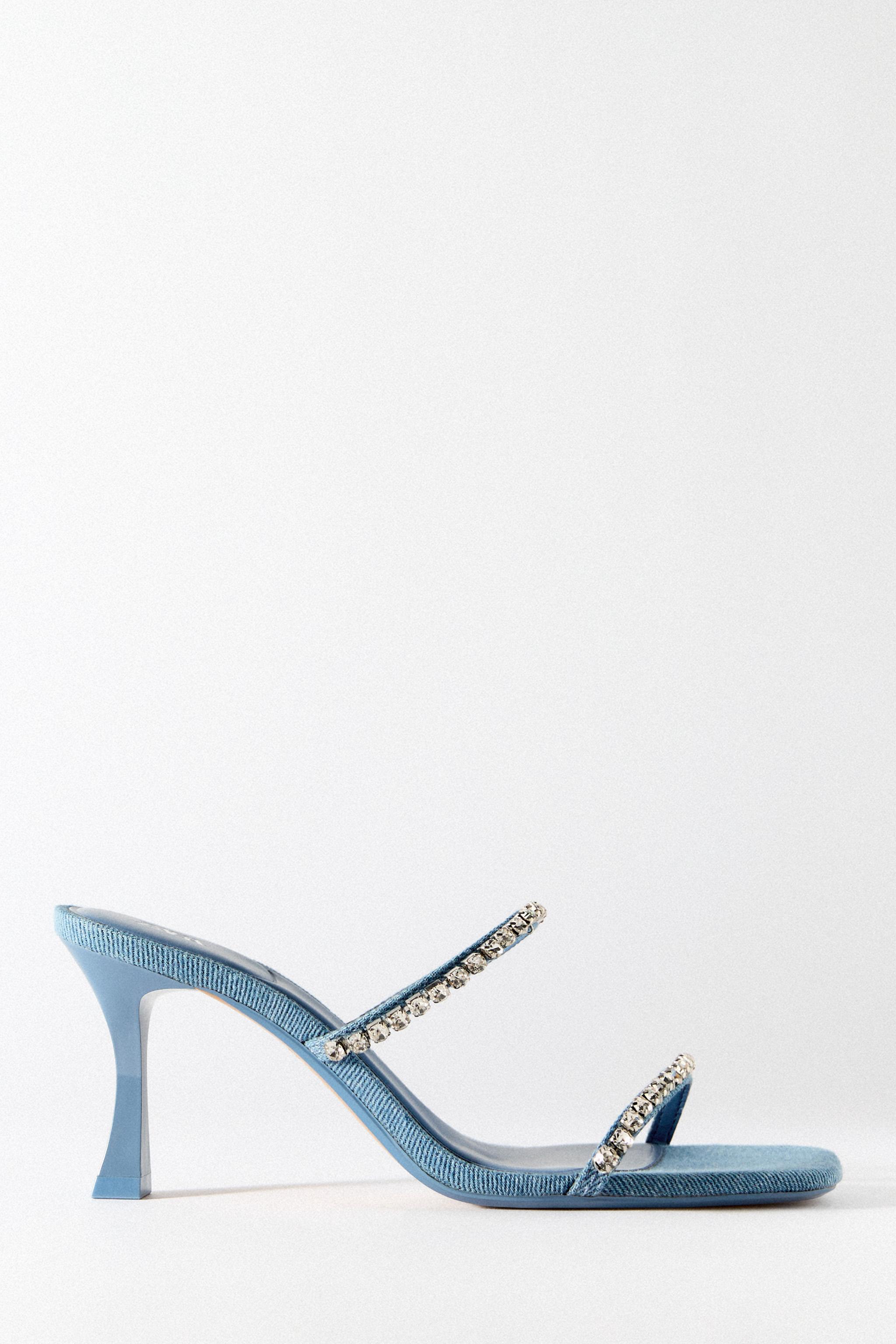 Zara blue outlet heels