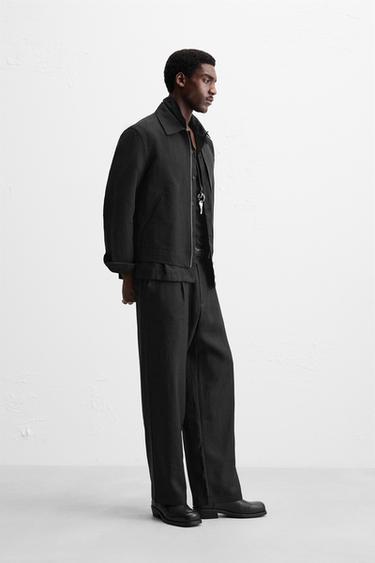 LYOCELL BLEND TROUSERS - Black by Zara - Image 3