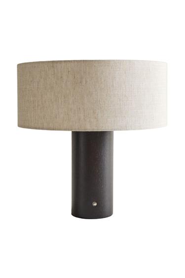 LARGE LINEN AND WOOD CORDLESS TABLE LAMP – Ekrü a ZARA-tól