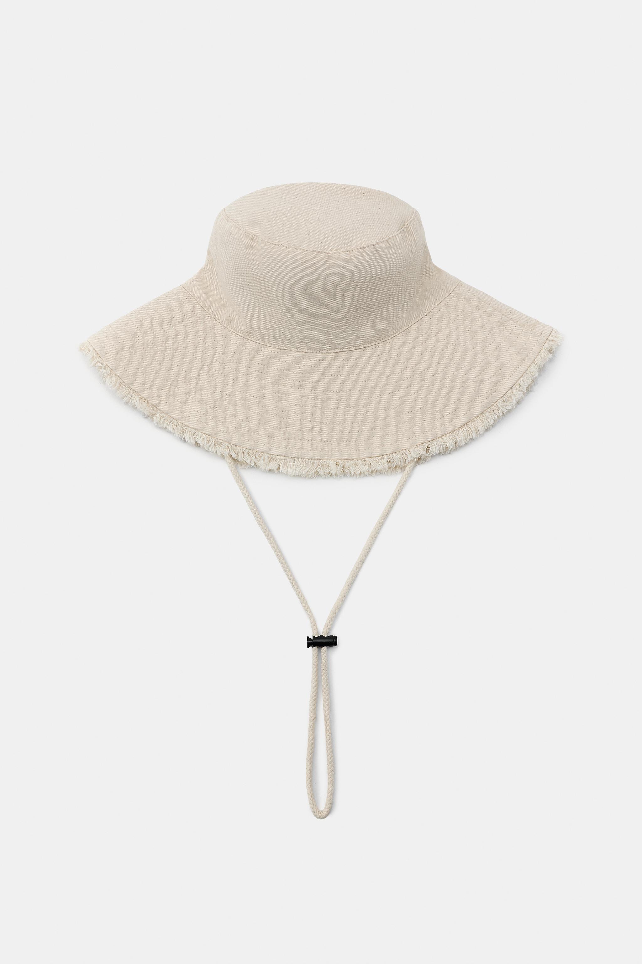 Женские головные уборы Zara 100% COTTON BUCKET HAT — фото 2