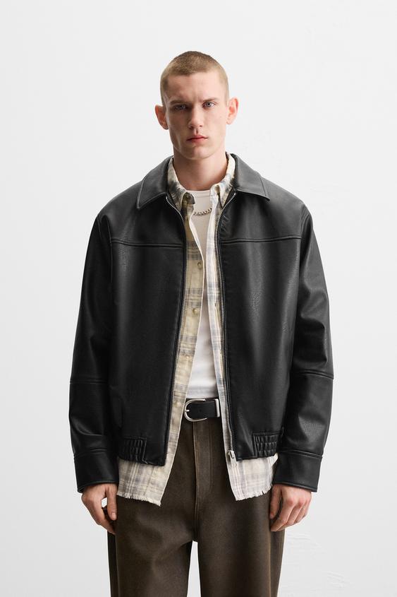 Cuero Zara Hombre Rebajas Chaquetas Cazadora Biker Hombre Zara De