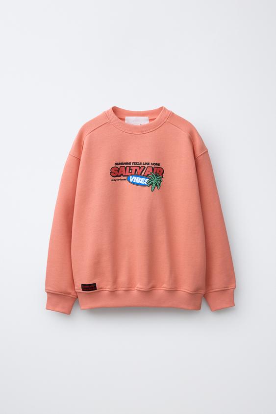 SUDADERA ESTAMPADA CASUAL - Coral de Zara - Imagen 0