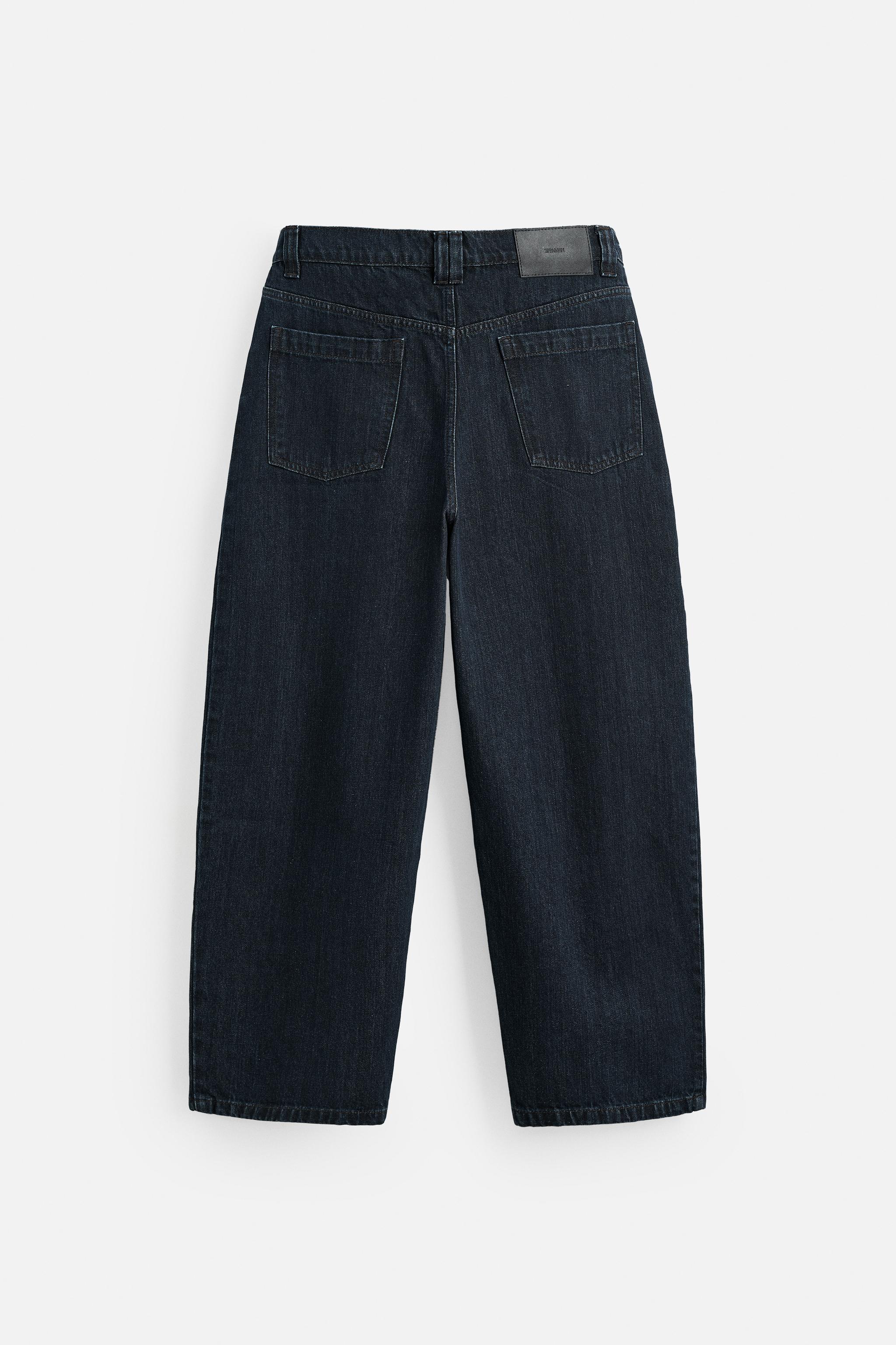 【ZARA】プリーツワイドレッグジーンズ 0774/402/405 プリーツワイドレッグジーンズ - インディゴブルー | ZARA Japan