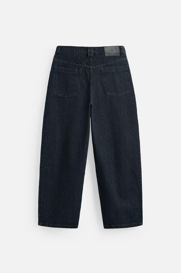 JEAN COUPE LARGE PLIS - Indigo de Zara - Image 8