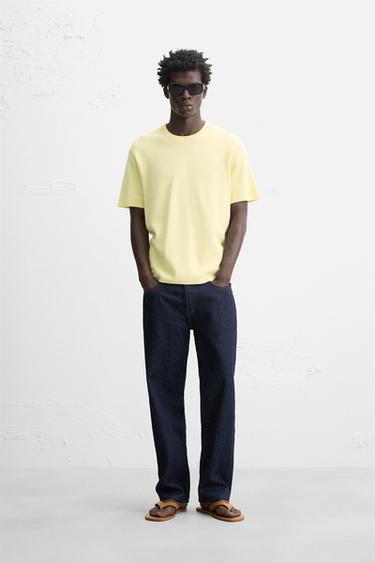 RELAXED FIT ПЛЕТЕНА МАИЦА - Жолта од Zara