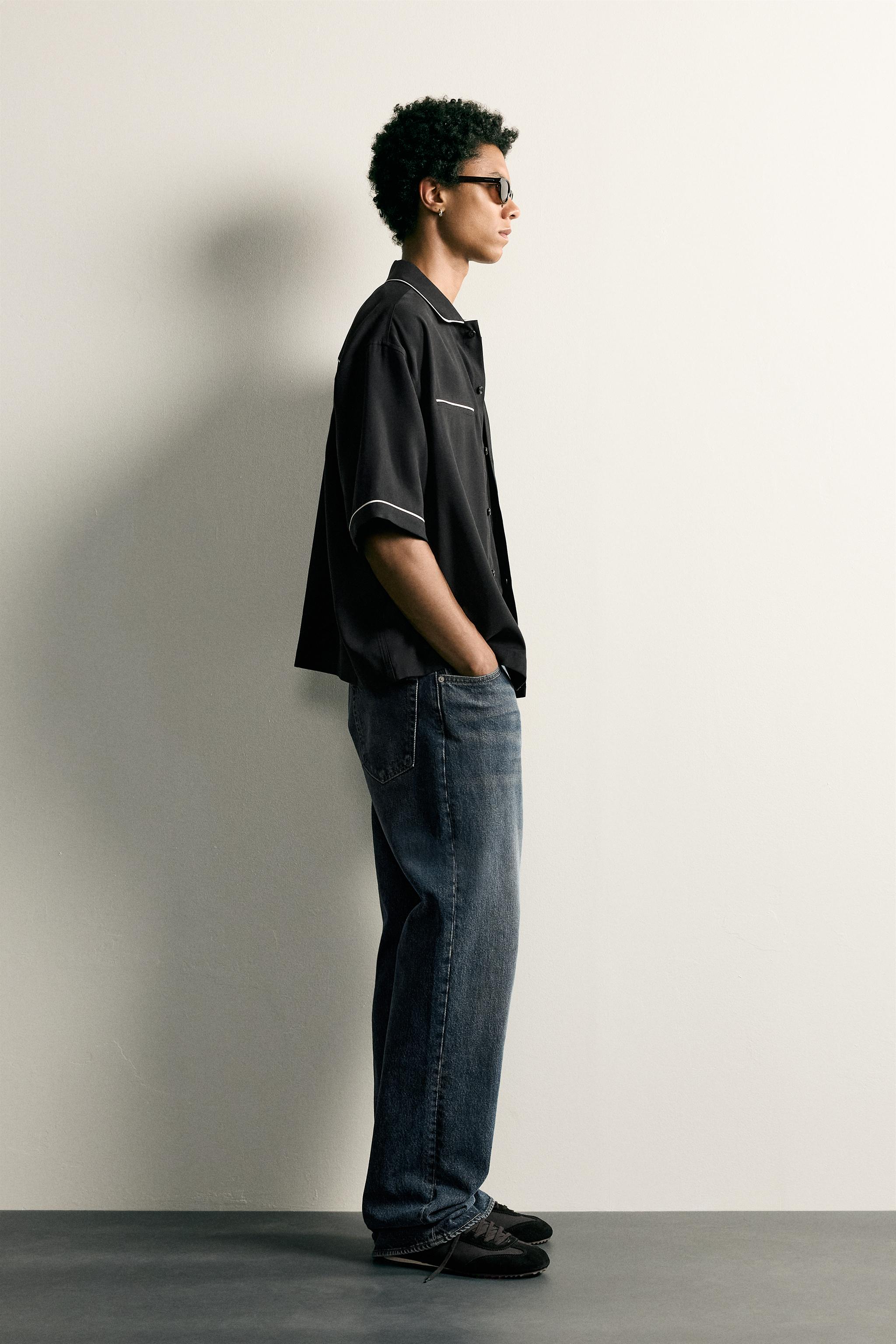 CONTRAST EMBROIDERED RELAXED FIT SHIRT
