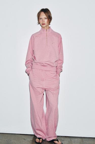 Zara ZA PLUSH PANTS - Pink marl