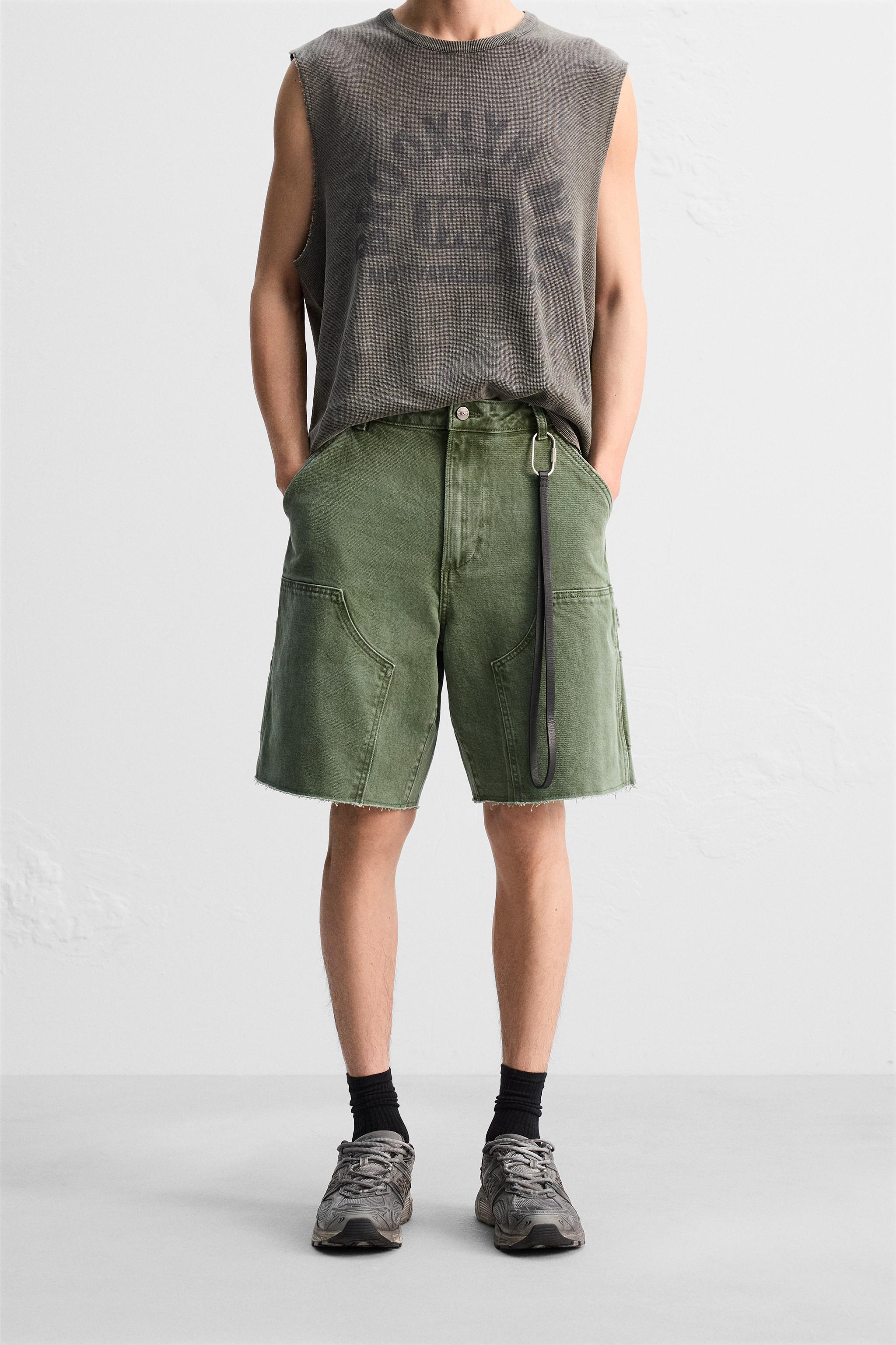 【BAON】[unisex] Banding Carpender Washing Bermuda Cotton PT Crinkle Cotton Bermuda Shorts by Sea Breeze