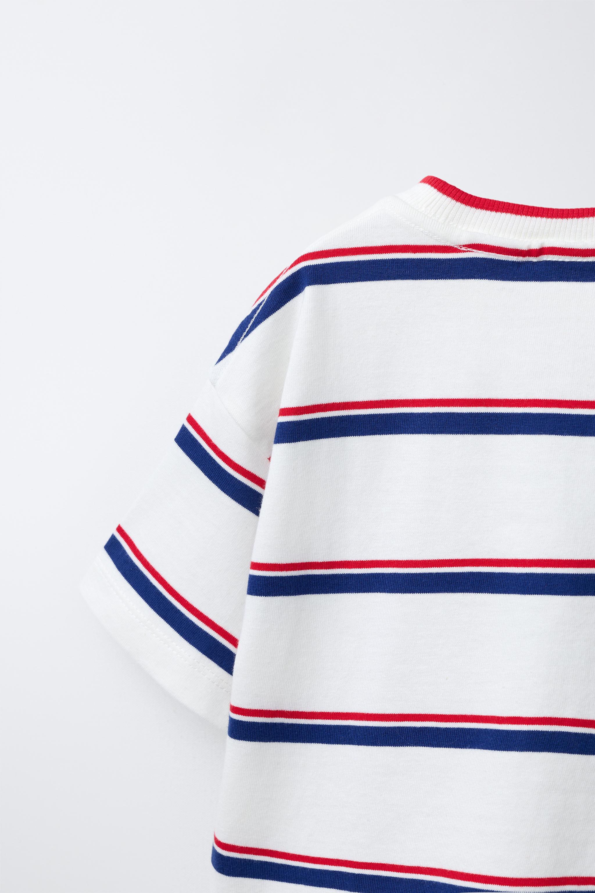 ÇİZGİLİ T-SHIRT - Mavi | ZARA Türkiye / Turkey
