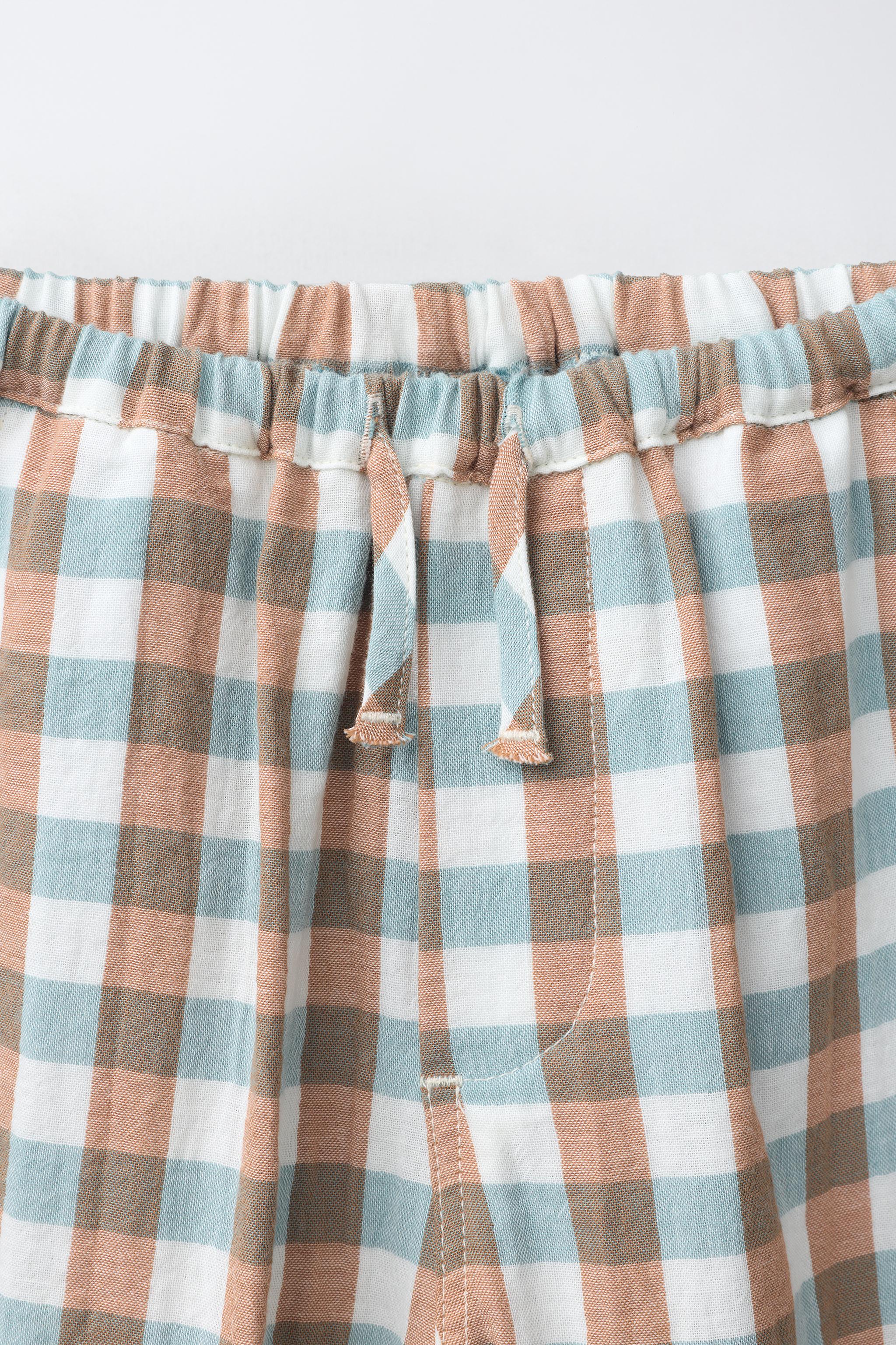 PANTALON BALLON À CARREAUX VICHY