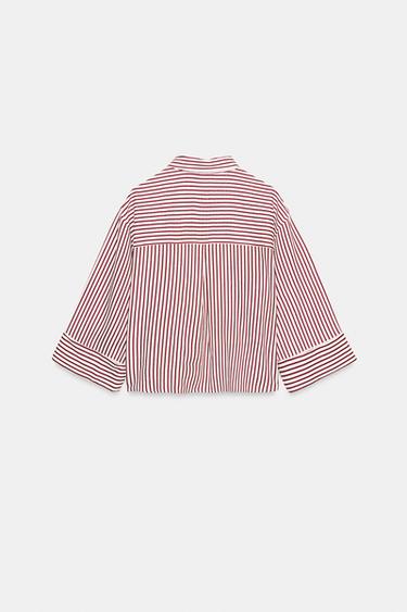 STRIPED LINEN BLEND SHIRT - striped by Zara - Image 7