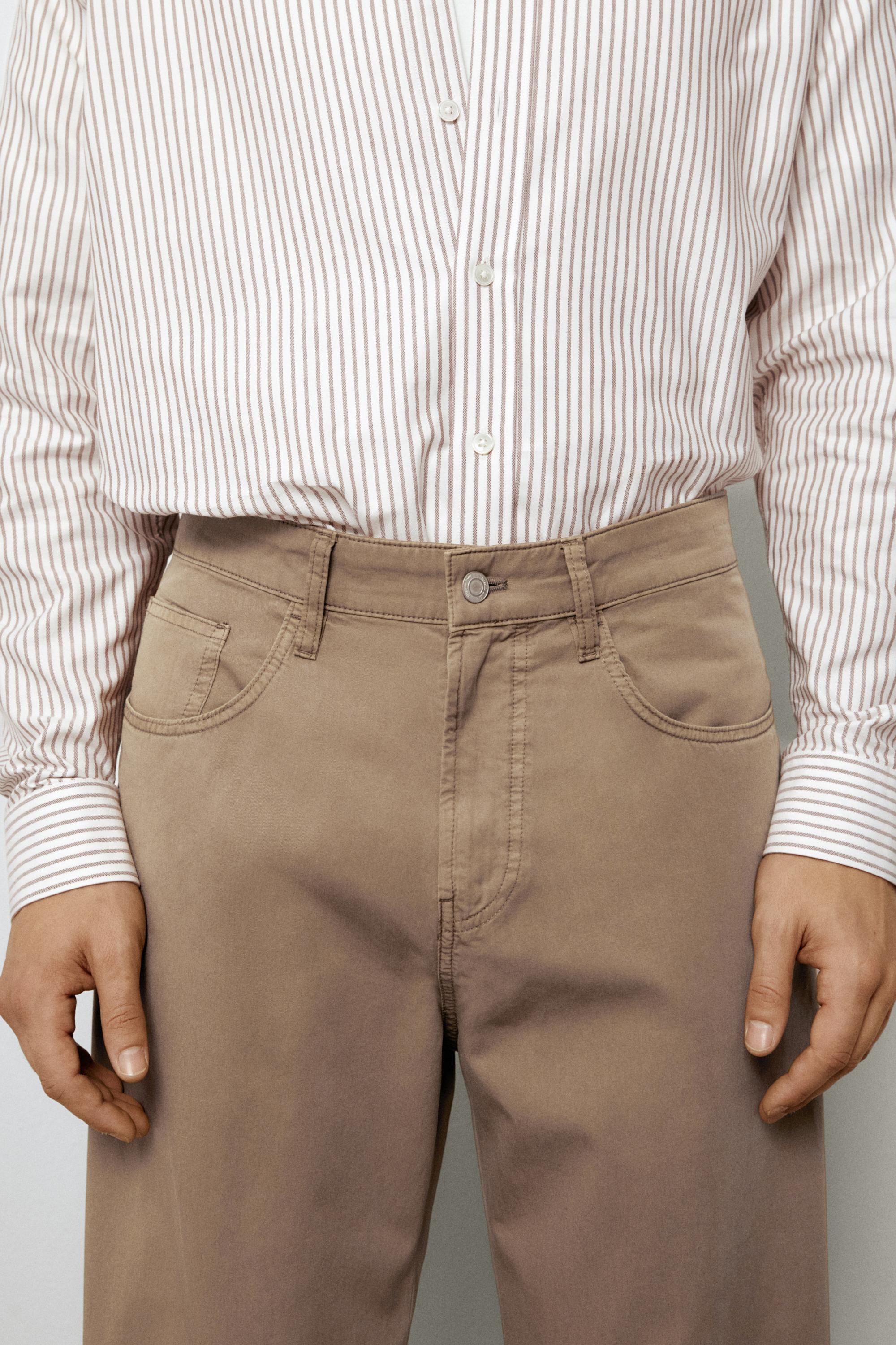 Faux jean barrel en popeline