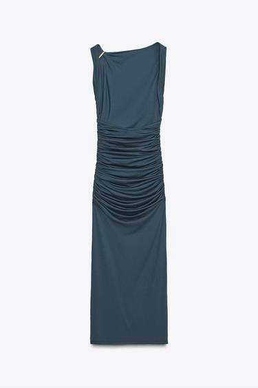 SHELL POLYAMIDE DRESS - navy by Zara