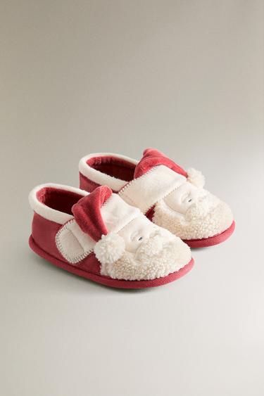 CHAUSSONS ENFANT NOËL PÈRE NOËL - Rouge de Zara - Image 1