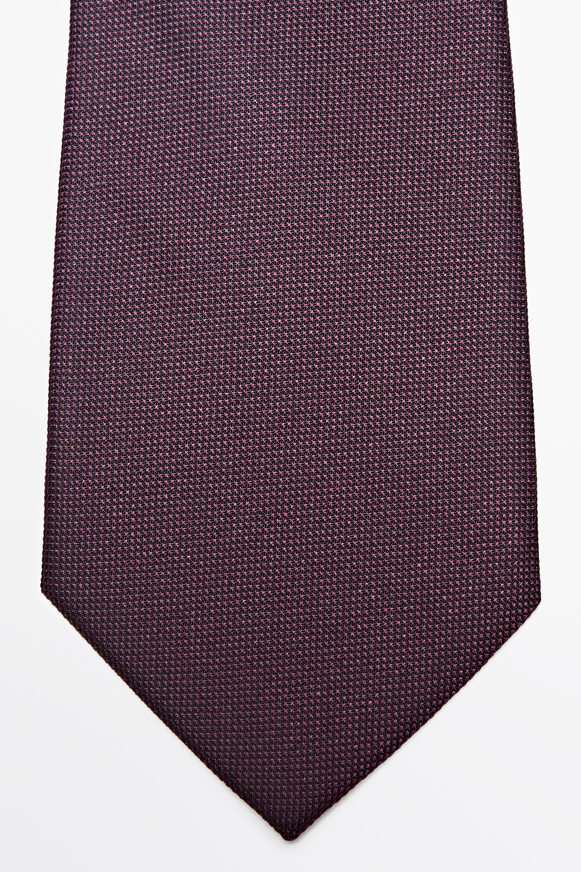 100% silk textured tie — white