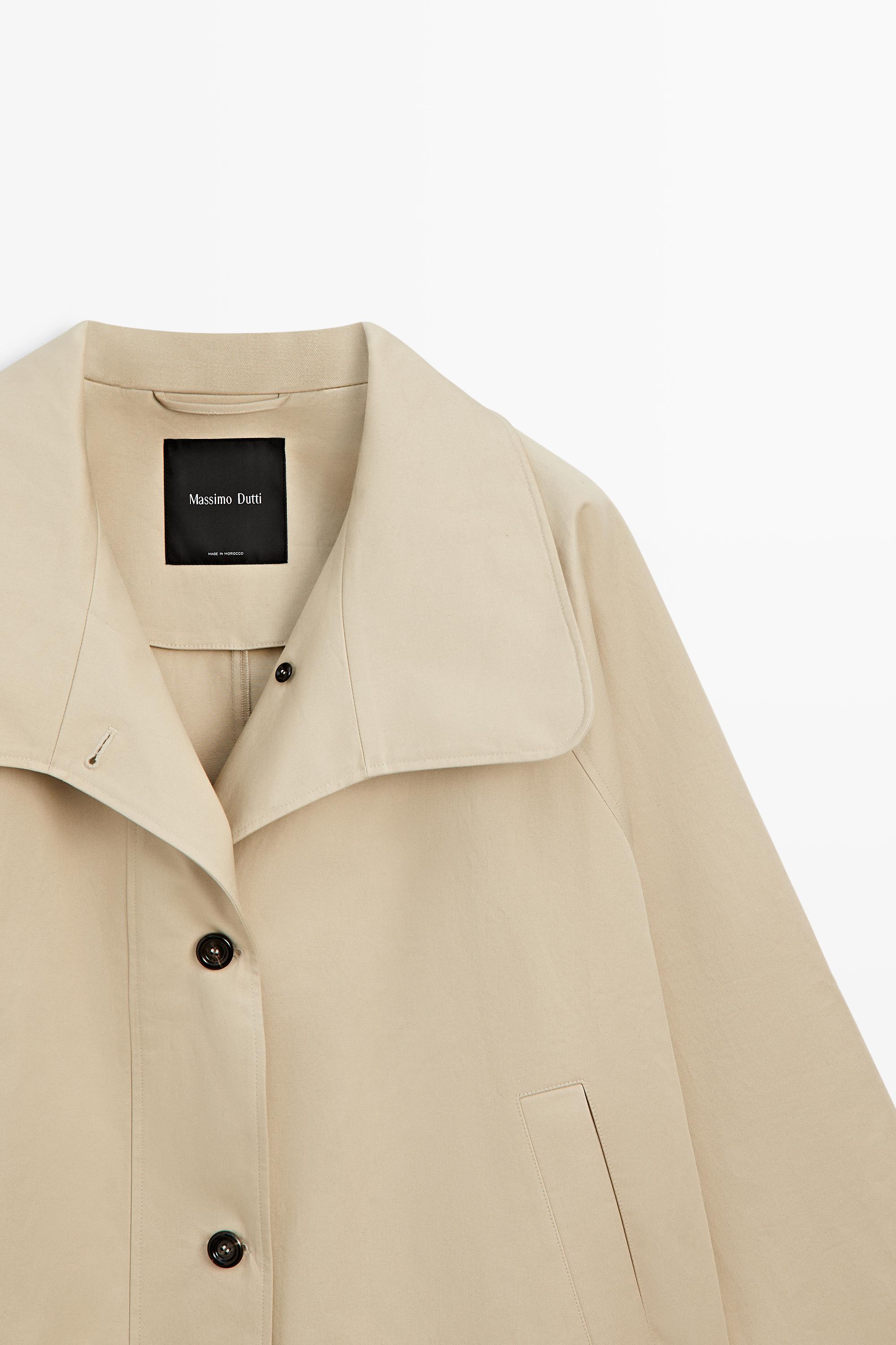 100% cotton cape jacket — Beige